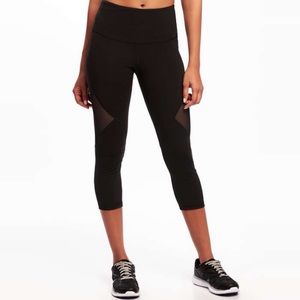 EUC! Old Navy Black High Rise Mesh Crop Size Large